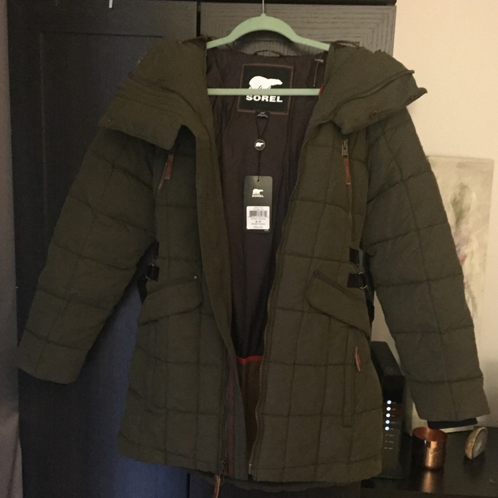 SOREL Conquest Carly Parka; Women’s Olive Green - Picture 5 of 5